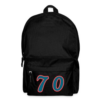 70. 70 ANS. 70e ANNIVERSAIRE. ANNIVERSAIRE 70 ANS. - Sac à dos - noir - Devant
