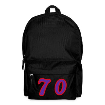 70. 70 ANS. 70e ANNIVERSAIRE. ANNIVERSAIRE 70 ANS. - Sac à dos - noir - Devant