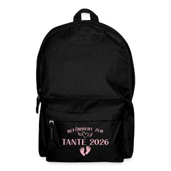 Babyparty 2026 Befördert zur Tante - Rucksack - Schwarz - Vorne