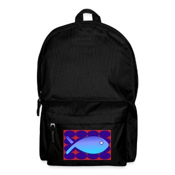 FISCH. SARDINE. APRILSCHERZ. MEER. OZEAN - Rucksack - Schwarz - Vorne