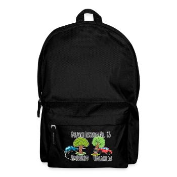 Deutsch Lektion - Baum umfahren vs. Baum umfahren! - Rucksack - Schwarz - Vorne