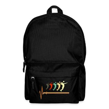 Volleyball Heartbeat - Retro Vintage Volleyball - Backpack - black - Front