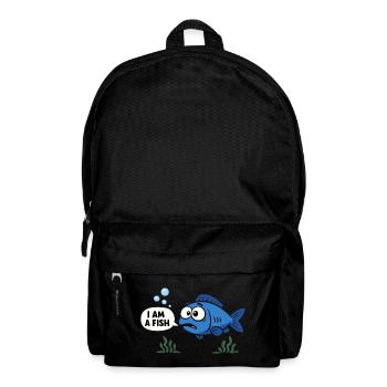 Blauer Fisch Kostüm Meerestier Karneval Fasching - Rucksack - Schwarz - Vorne
