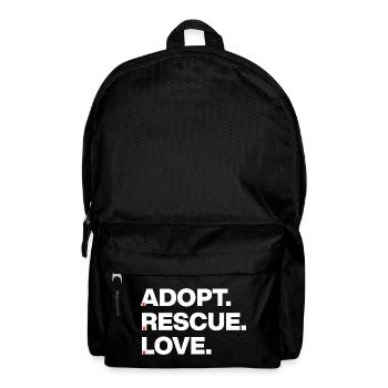 LES PATTES AIMENT, ADOPTEZ L’AMOUR DE SAUVETAGE ! 🐾 ADOPTION ANIMALE - Sac à dos - noir - Devant