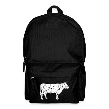Kuh Rind Mosaik Splitter Kunst Vektor - Rucksack - Schwarz - Vorne