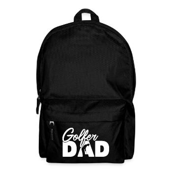 Golfer-Vater, Vintage-Silhouette-Golf-Vater, Vater - Rucksack - Schwarz - Vorne