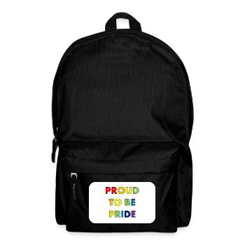 Proud to be Pride in rainbow style - Backpack - black - Front