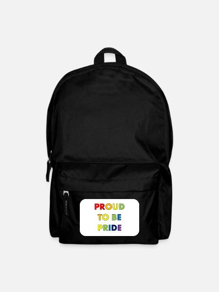 Proud to be Pride in rainbow style - Backpack - black