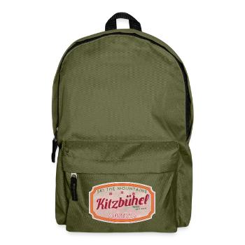 Alpine Vintage Label Kitzbühel Austria - Rucksack - Olivgrün - Vorne