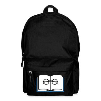 Book and Glasses Outline - Backpack - black - Front