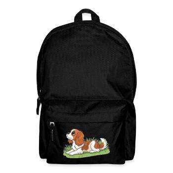 Kavalierkönig Karl Hund auf Gras - Rucksack - Schwarz - Vorne