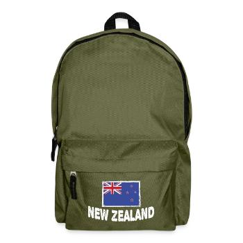 Drapeau néo-zélandais de la Nouvelle-Zélande - Sac à dos - vert olive - Devant