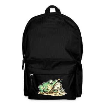 Frog detective in search of clues - Backpack - black - Front