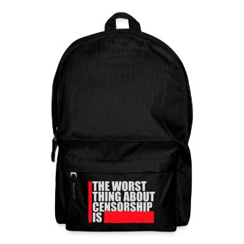 Le pire dans la censure, c’est l’ironie amusante - Sac à dos - noir - Devant