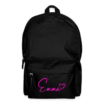 Emma Signatur Neon Pink - Rucksack - Schwarz - Vorne