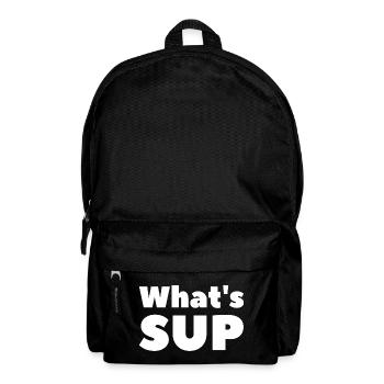 What's SUP Stand Up Paddling Wortwitz - Rucksack - Schwarz - Vorne
