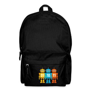 Robot 01 10 11 – Binary Sci-Fi Design - Backpack - black - Front