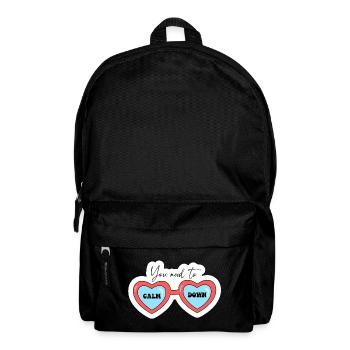 You Need To Calm Down Hearts Glasses - Backpack - black - Front
