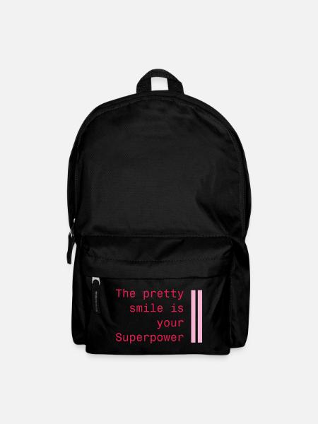 Lächeln als Superkraft - Rucksack - Schwarz