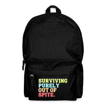 Surviving Purely Out of Spite - Backpack - black - Front