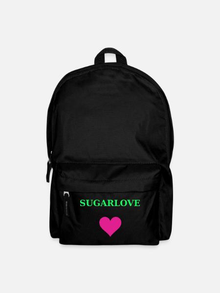 SUGARLOVE Herzbanner Neon-Grün - Rucksack - Schwarz