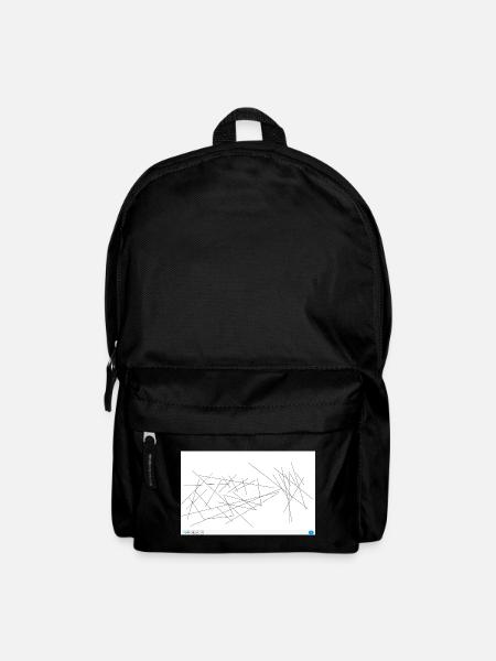 Jagged line abstraction - Backpack - black