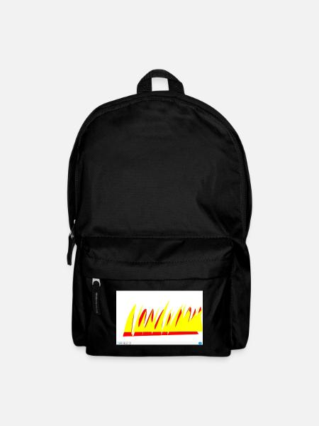 Flame Lines Yellow-Red - Backpack - black