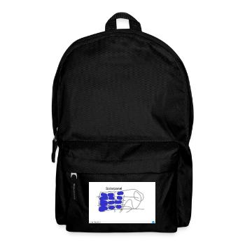 Sonnenkraft Muster in Blau - Rucksack - Schwarz - Vorne