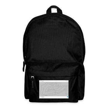 Fließende Konturen Linienkunst - Rucksack - Schwarz - Vorne