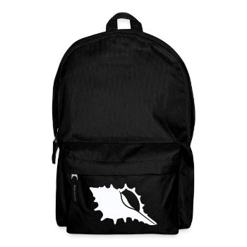 Silhouette de coquillages sur la plage - Sac à dos - noir - Devant