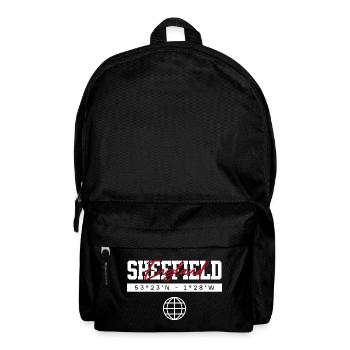 Sheffield England Koordinaten Reise Souvenir - Rucksack - Schwarz - Vorne