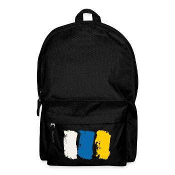 Kanarische Inseln Flagge - Pinselstriche - Rucksack - Schwarz - Vorne