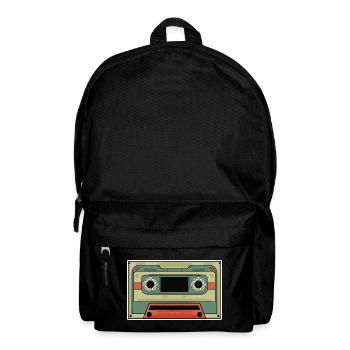 Vintage Kassette - Rucksack - Schwarz - Vorne