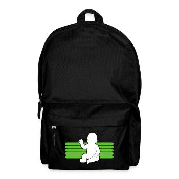 Baby Motiv winken Body Strampler Lustige Sprüche - Rucksack - Schwarz - Vorne