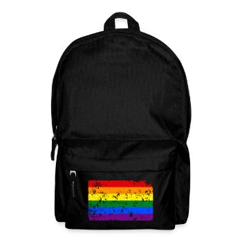 Lgbt flag vintage effect - Backpack - black - Front
