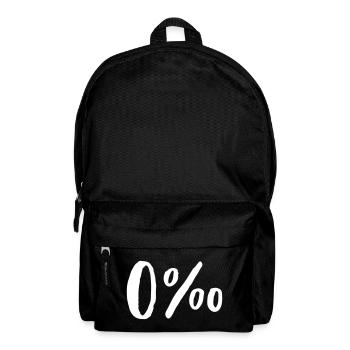 0 Promille Alkohol Alkoholfrei Geschenk - Rucksack - Schwarz - Vorne