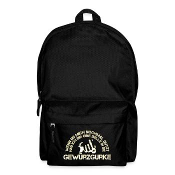 Pickle funny saying cheeky movie - Backpack - black - Front