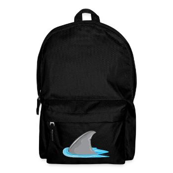 Hai in Sicht! Haifischflosse im Meer - Rucksack - Schwarz - Vorne