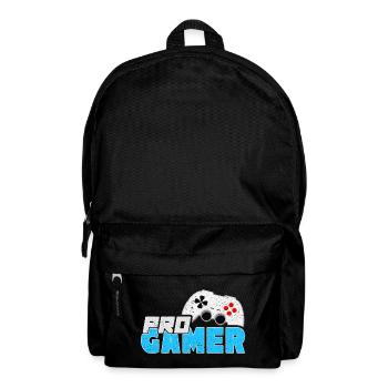 Pro gamer blue with gamepad - Backpack - black - Front