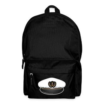 Chapeau de capitaine pour le capitaine de son navire - Sac à dos - noir - Devant