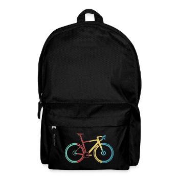 retro bike road bike love vintage tour stage - Backpack - black - Front