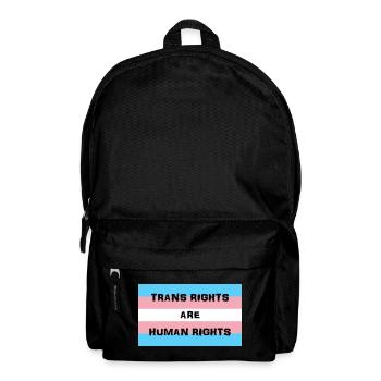 transgender flag human rights t-shirt design - Backpack - black - Front
