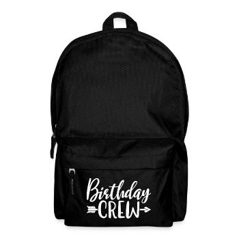 Birthday Crew Matching Group Birthday Party Outfit - Backpack - black - Front
