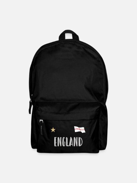 England Football Fan Shirt English Flag - Backpack - black