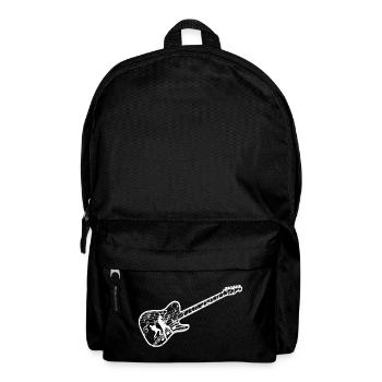 Gitarrist spielt Elektrogitarre - Rucksack - Schwarz - Vorne