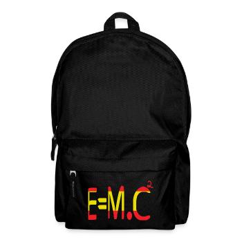 E=m.c² Mass and Energy in red and yellow - Backpack - black - Front