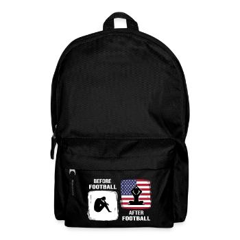 american football footballspieler - Rucksack - Schwarz - Vorne