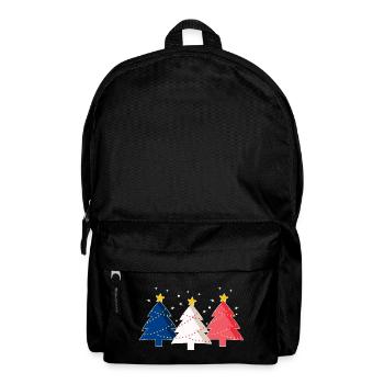 Joyeux Noël Christmas trees France flag - Backpack - black - Front