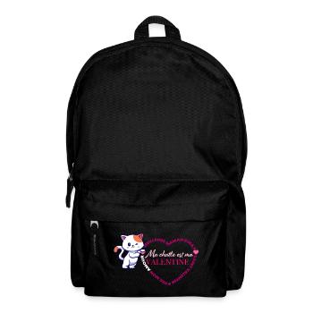 Chat Valentine Coeur Félin - Sac à dos - noir - Devant