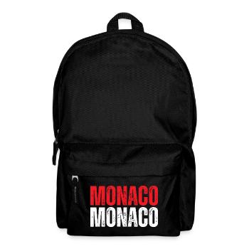 Monaco-Flagge, monegassischer Stolz - Rucksack - Schwarz - Vorne